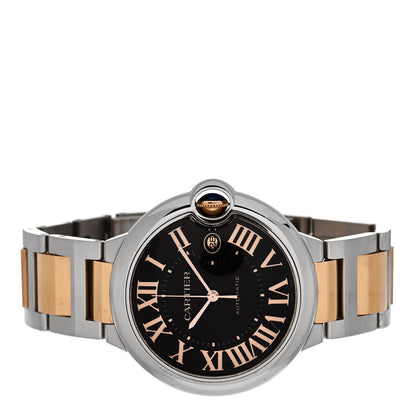 Cartier Stainless Steel 18K Pink Gold 42mm Ballon Bleu De Cartier Automatic Watch Chocolate 2 of 4