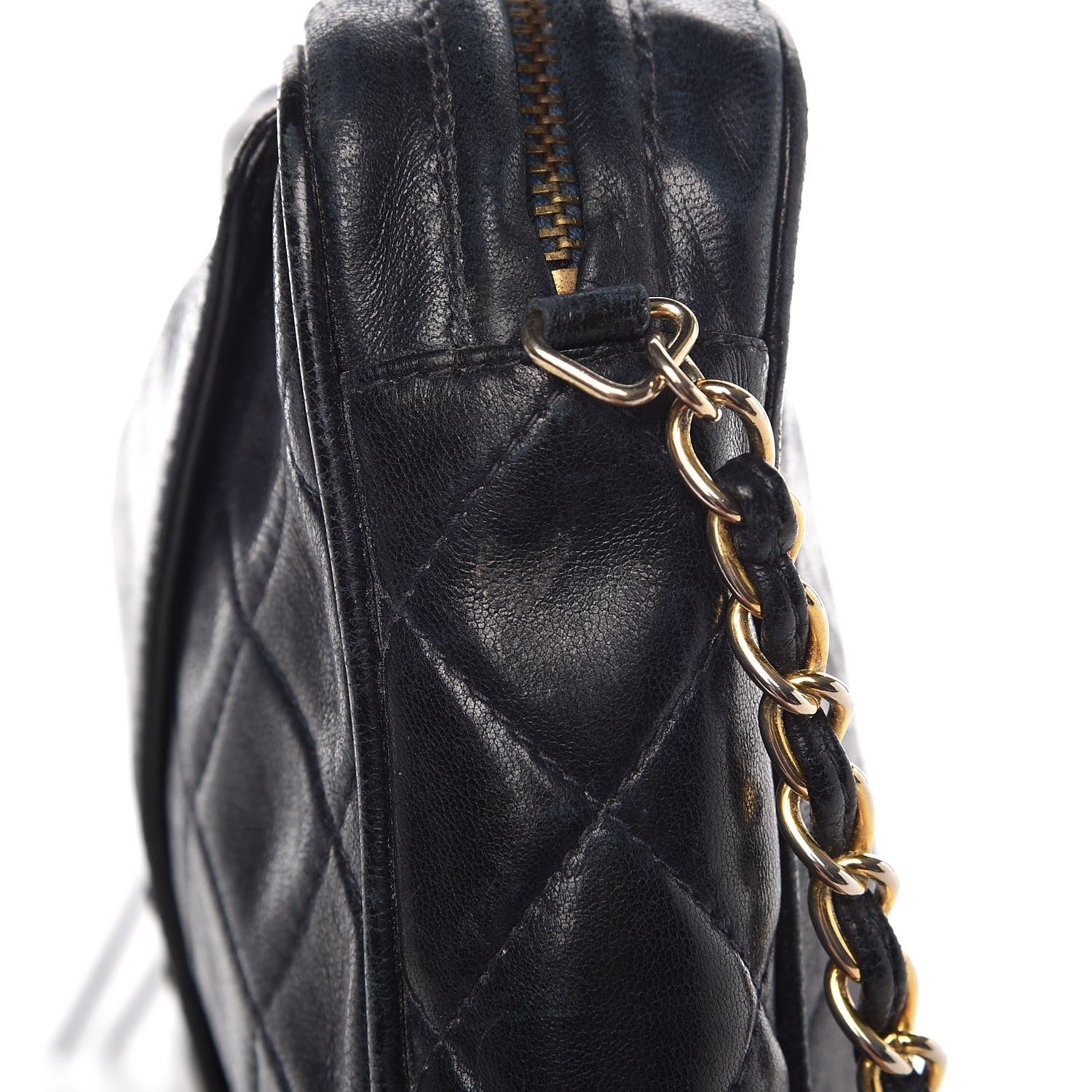 Chanel Lambskin Quilted CC Tassel Camera Case Blue 11 of 14
