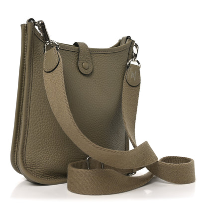 Hermes Taurillon Clemence Evelyne TPM Beige Marfa 3 of 9