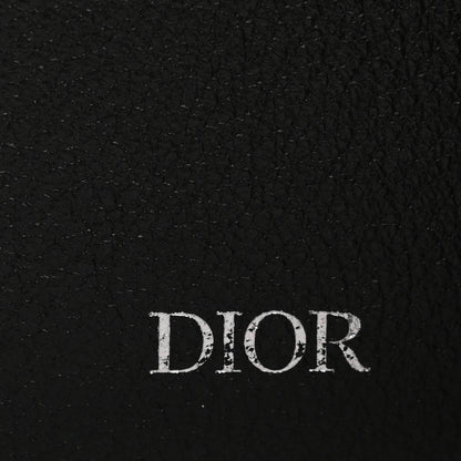 Christian Dior Calfskin Perforated Oblique Bi-Fold Card Holder Black 6 of 8