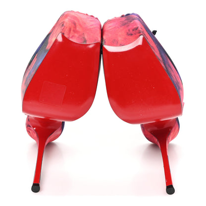 Christian Louboutin Crepe Satin Rose Cassia Platform Lace Up 160 Pumps 39 Multicolor 6 of 8