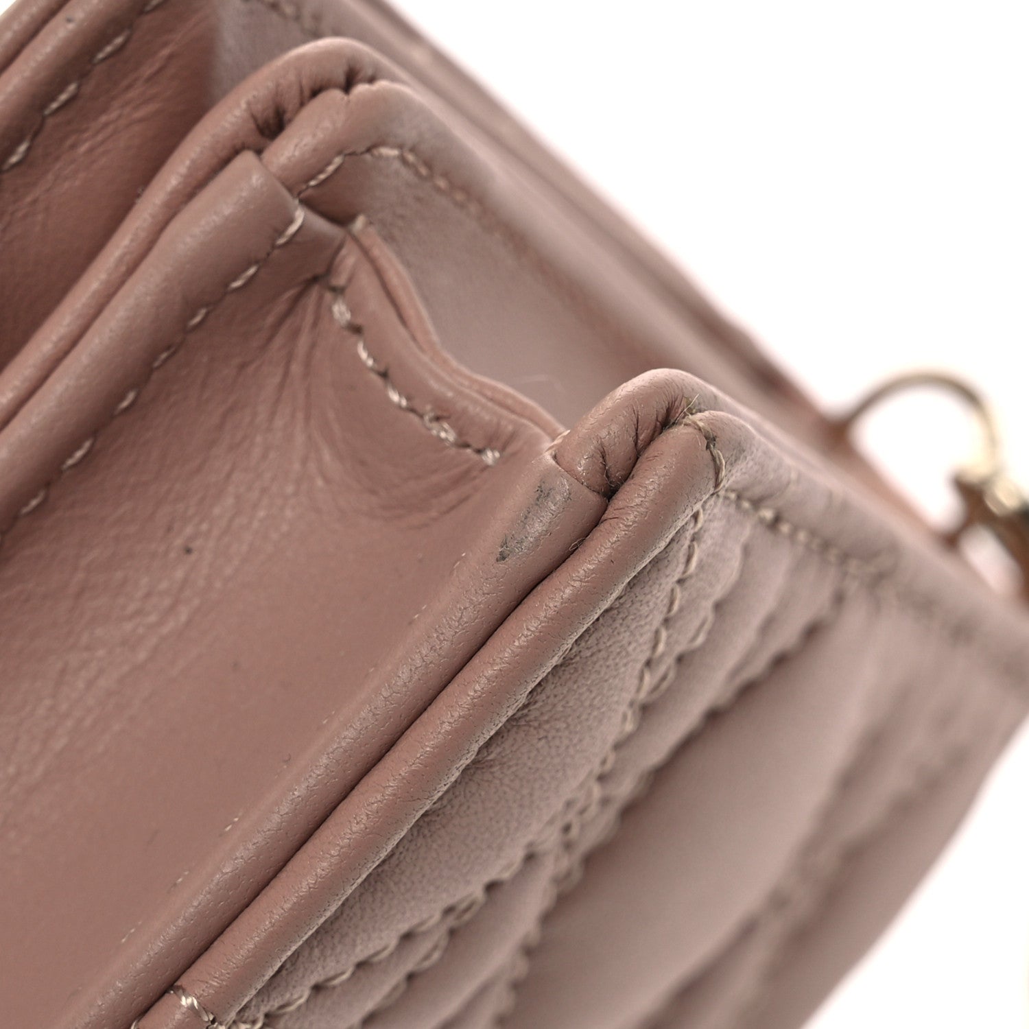 Christian Dior Lambskin Chain Lady My Dior Mini Chain Pouch Rose De Vents 12 of 15