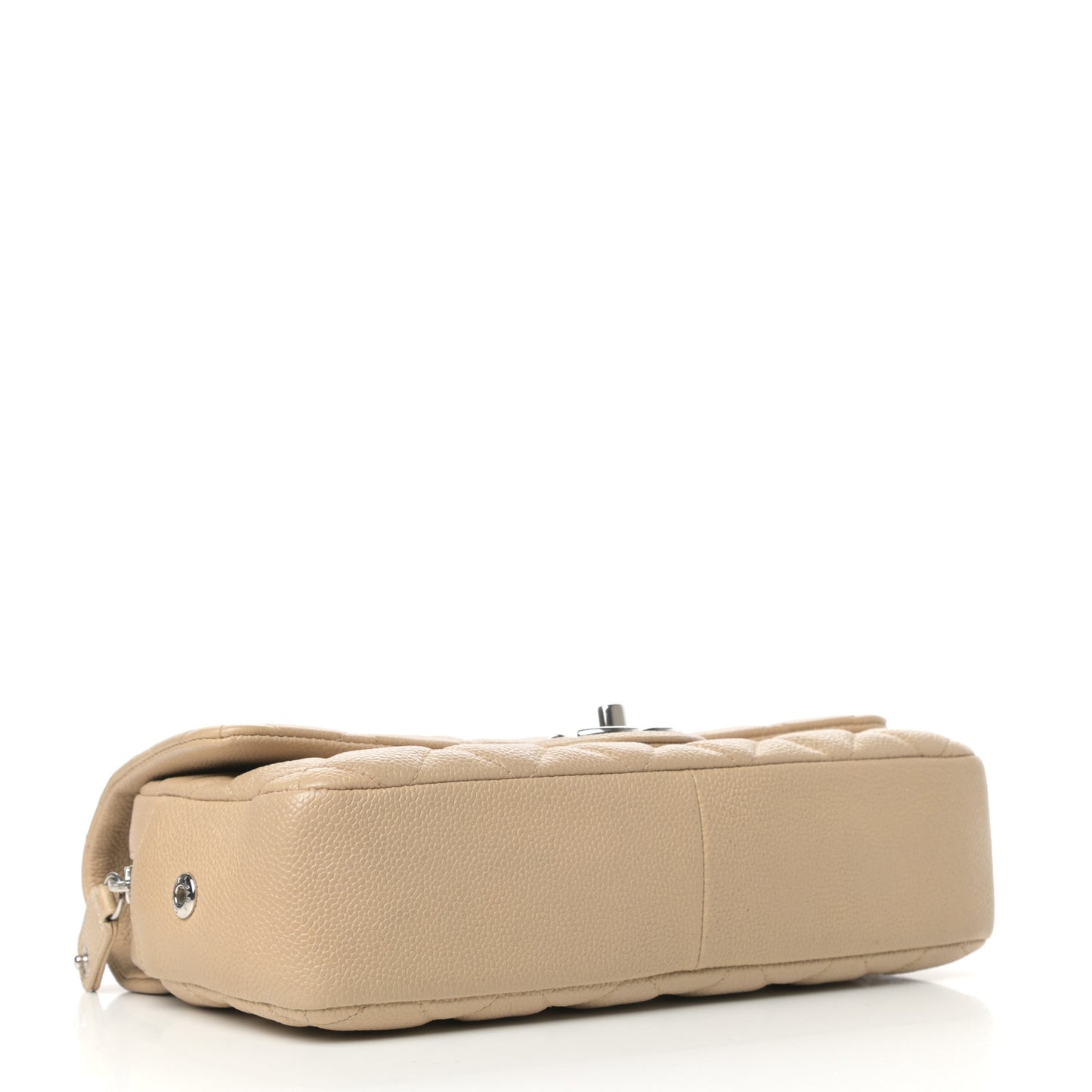 Caviar Quilted Medium Easy Flap Beige