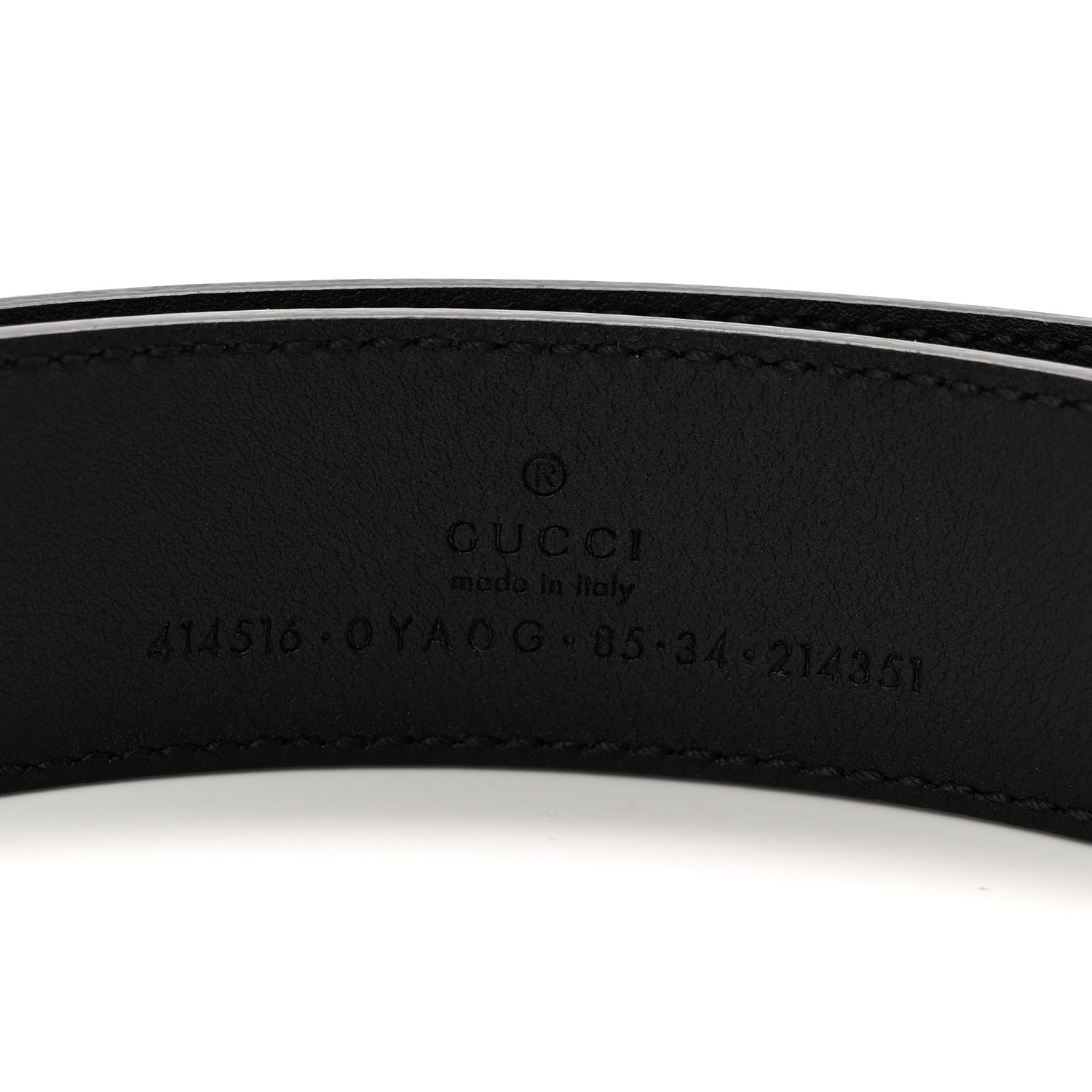 Gucci Calfskin Double G 40mm Belt 85 34 Black 3 of 5