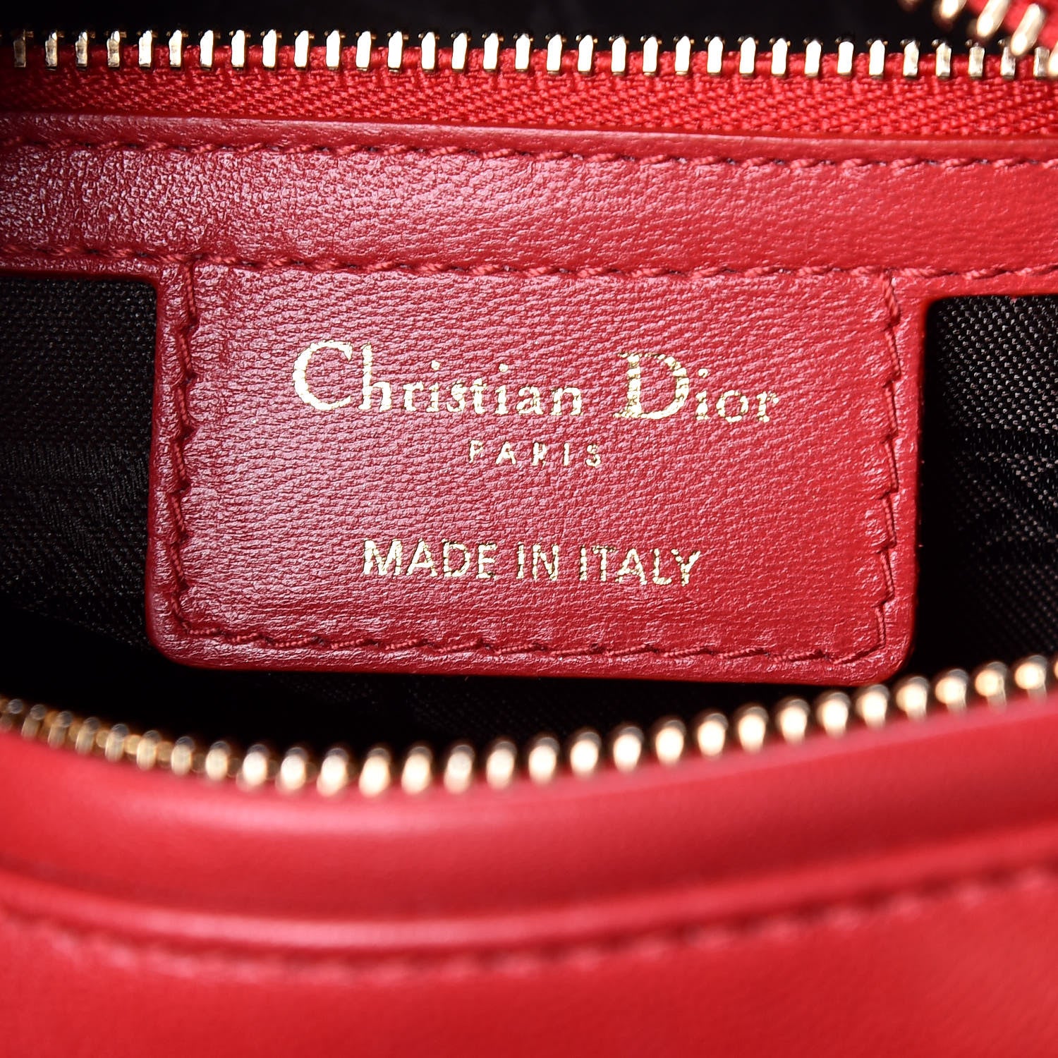 Christian Dior Lambskin Cannage Medium Lady Dior Red 8 of 9