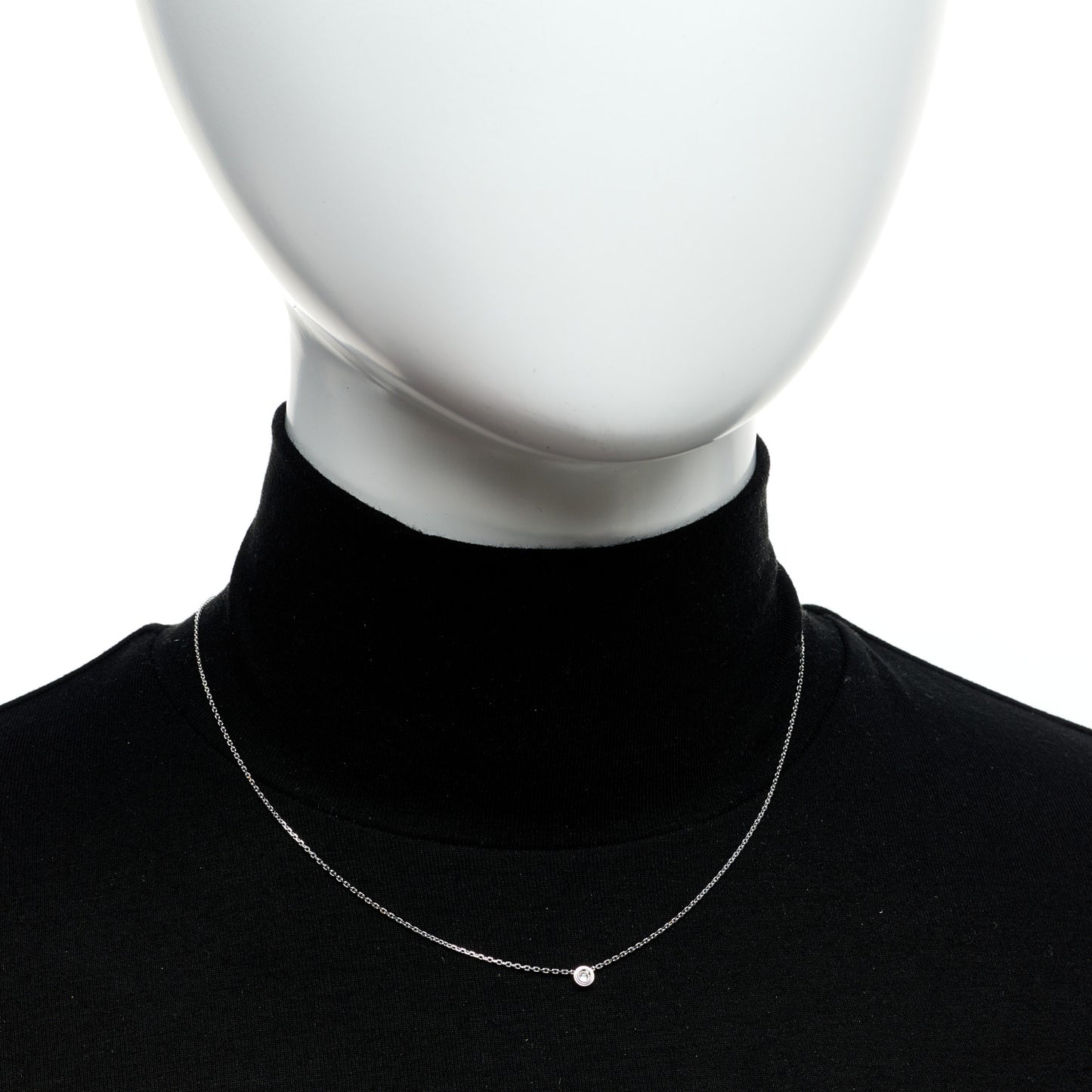 18K White Gold Diamond XS D'Amour Pendant Necklace