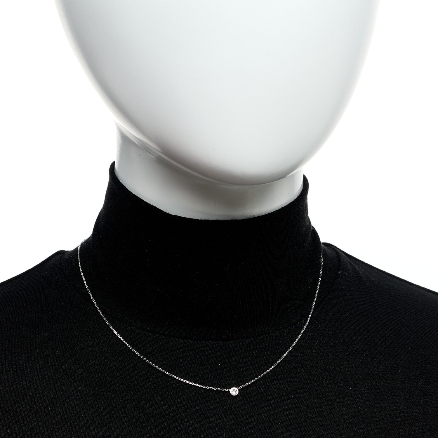 Cartier 18K White Gold Diamond XS D'Amour Pendant Necklace 2 of 6