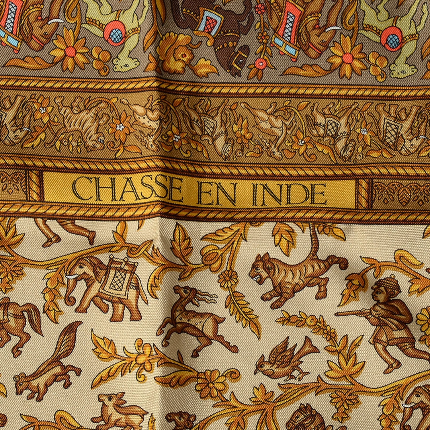Hermes Silk Chasse En Inde Scarf 90 4 of 6