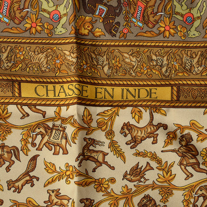 Hermes Silk Chasse En Inde Scarf 90 4 of 6