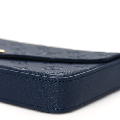 Louis Vuitton Empreinte Pochette Felicie Chain Wallet Navy 10 of 10