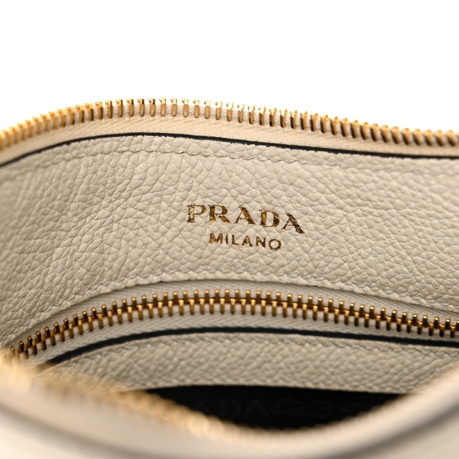 Prada Vitello Daino Zippered Messenger Hobo White 6 of 11