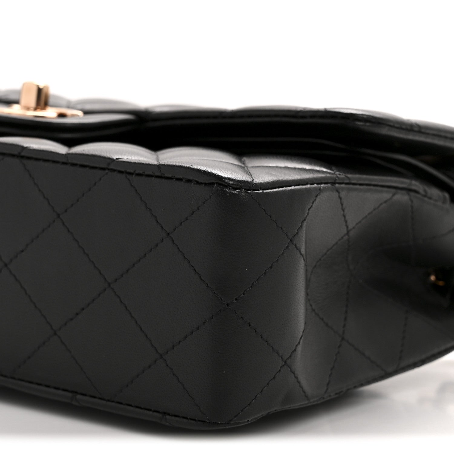 Chanel Lambskin Quilted Small Double Flap Black 10 of 15