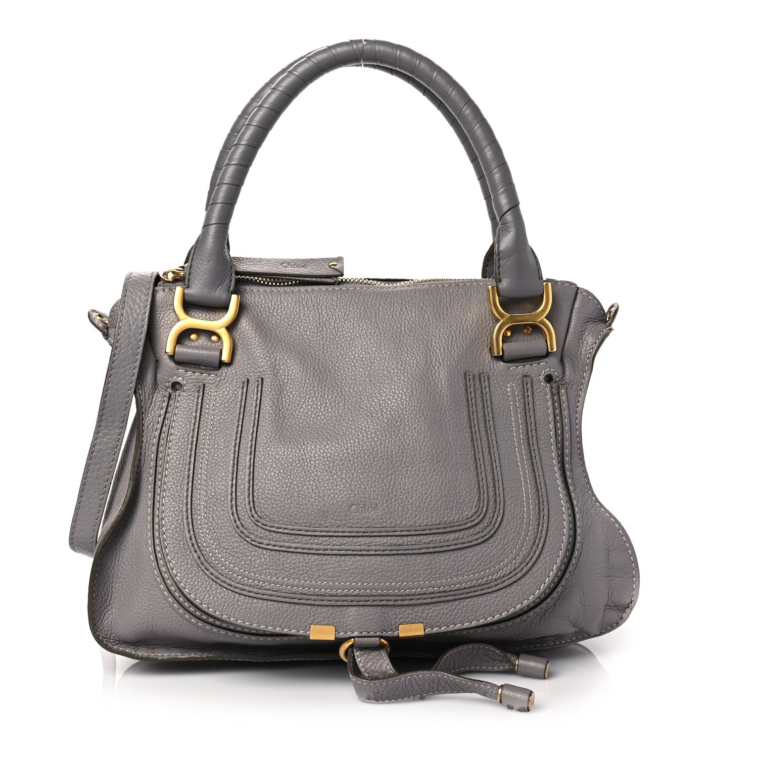 Chloe Calfskin Medium Marcie Satchel Cashmere Grey 1 of 6