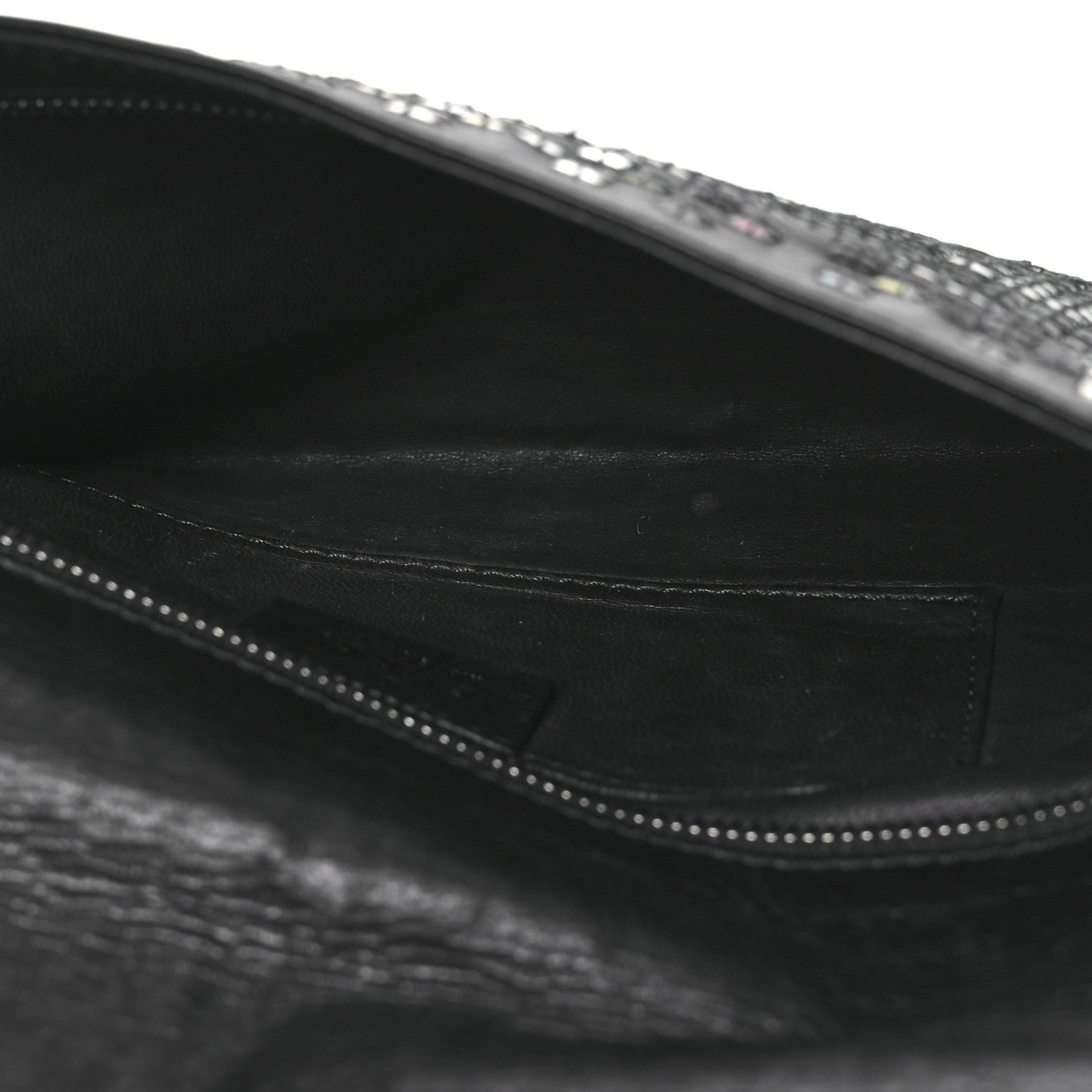 Gucci Calfskin Studded Evening Clutch  Black Silver 5 of 11