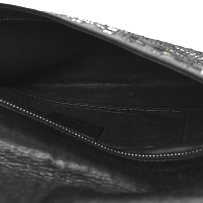 Gucci Calfskin Studded Evening Clutch  Black Silver 5 of 11