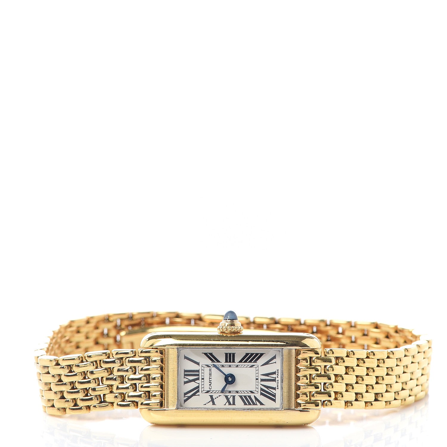 Cartier 18K Yellow Gold 14mm Tank Allongee Quartz Watch 3 of 6