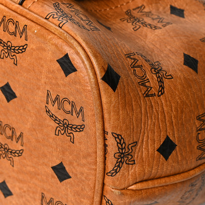 MCM Visetos Medium Essentials Shopper Tote Cognac 9 of 13