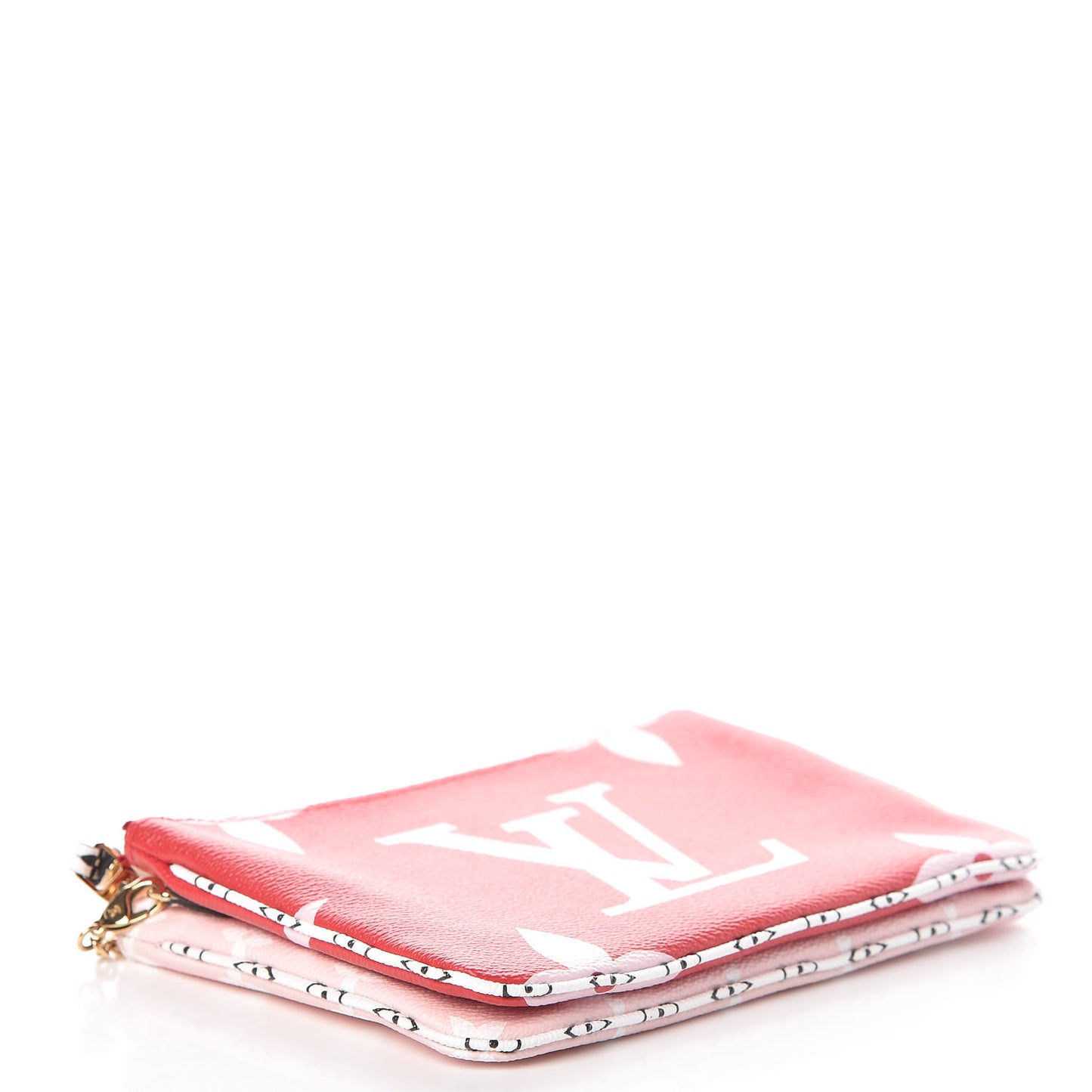 Monogram Giant Double Zip Pochette Rouge