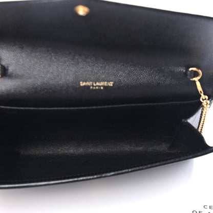 Saint Laurent Grain De Poudre Uptown Chain Wallet Black 4 of 4