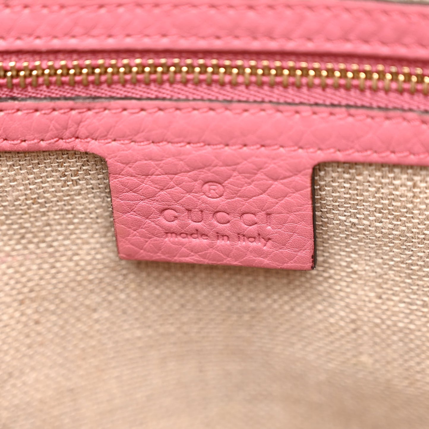 GG Monogram Calfskin Bucket Bag Pink