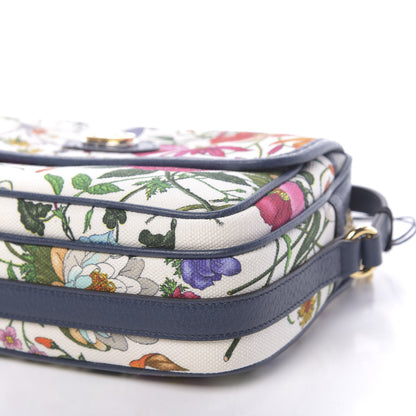 Gucci Canvas Flora Floral Shoulder Bag White Blue Agata Mulitcolor 9 of 10