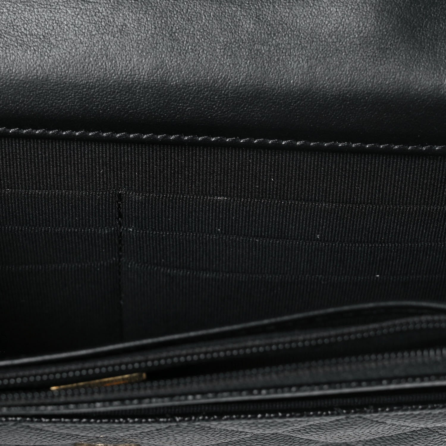 Chanel Shiny Caviar Quilted Pick Me Up Wallet On Chain WOC Black 12 of 13