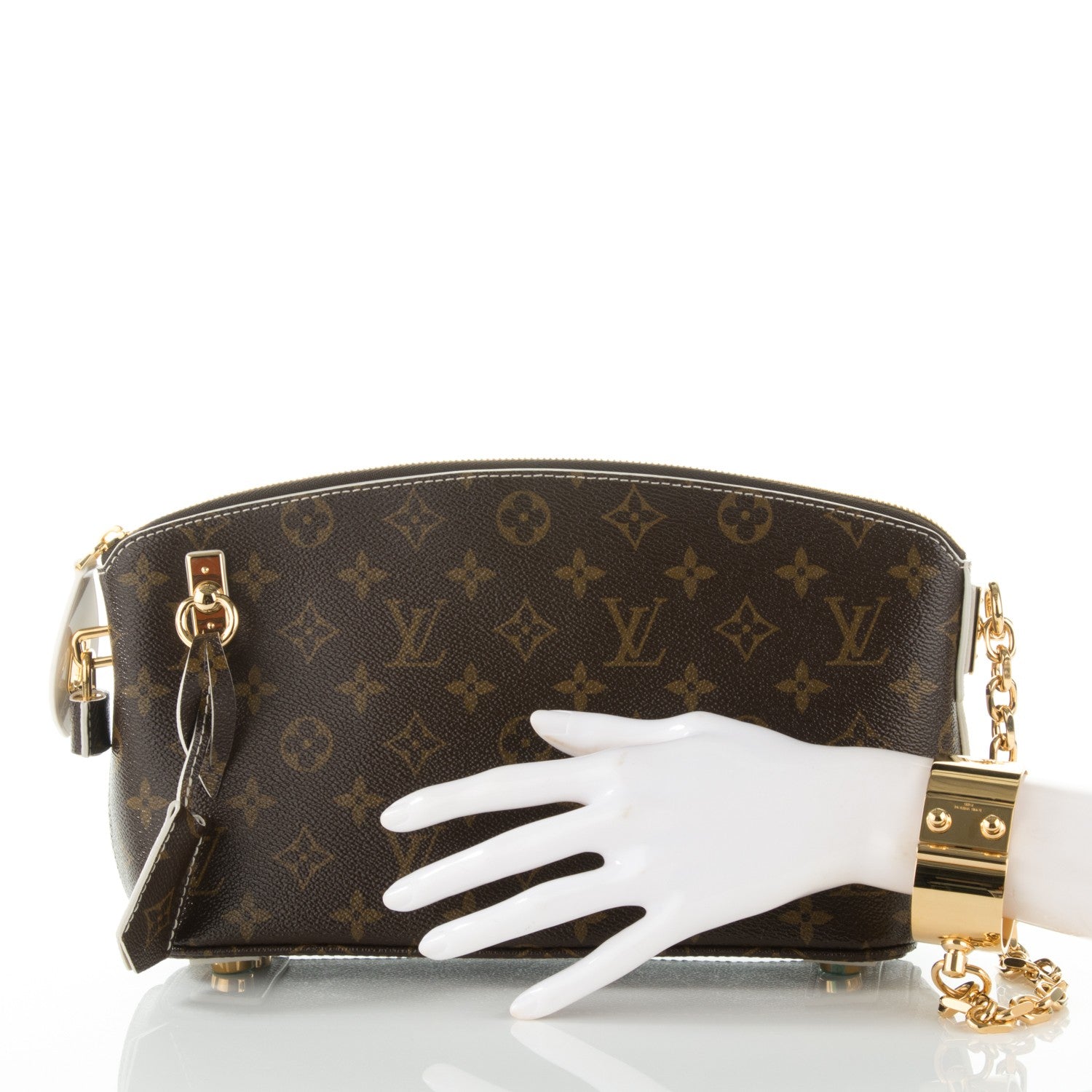 Louis Vuitton Monogram Fetish Lockit Clutch 2 of 9