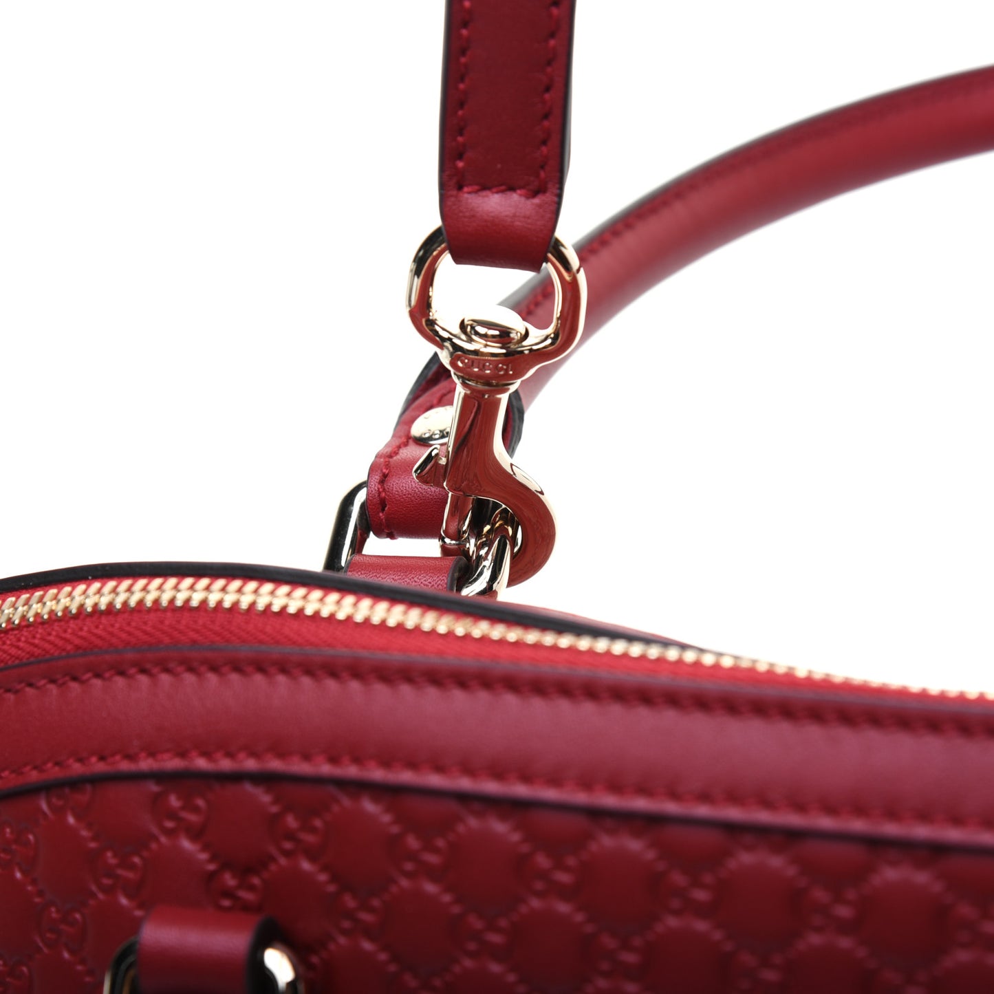 Soft Microguccissima Dome Satchel Red