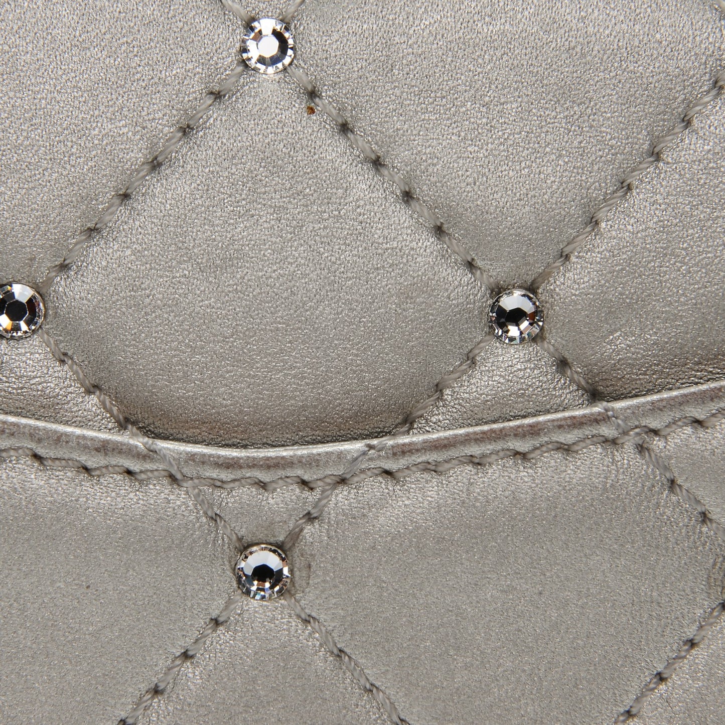 Metallic Lambskin Crystal 2.55 Reissue 227 Flap Pale Gold