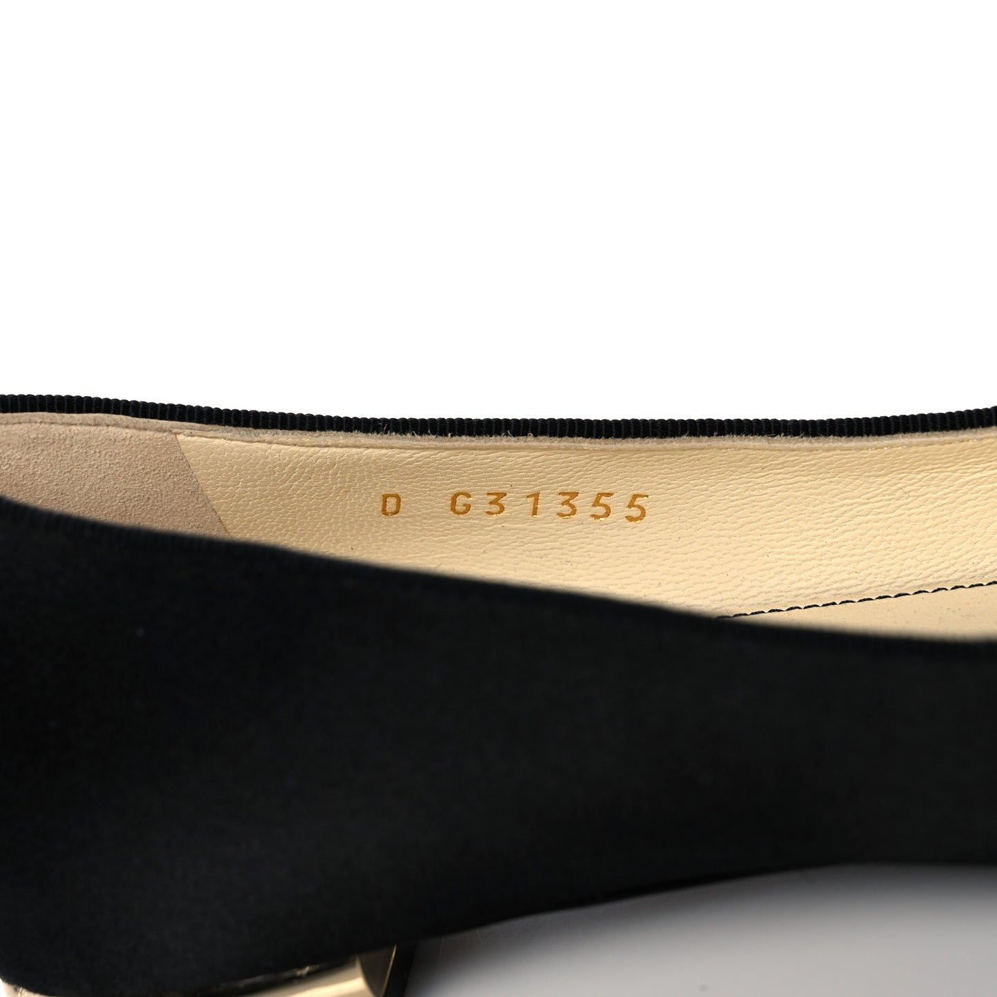 Satin Grosgrain Pearl Bow Ballerina Cap Toe Flats 38.5 Black