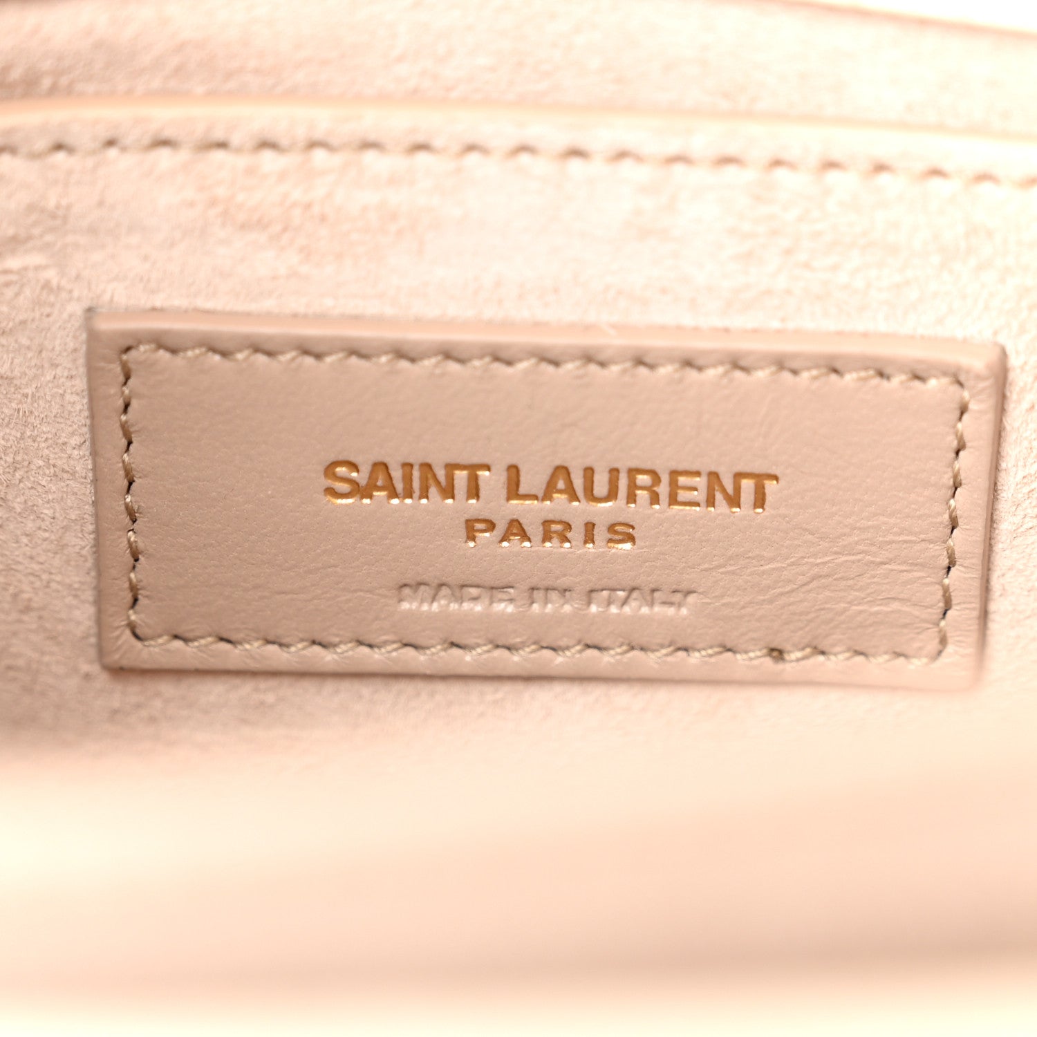Saint Laurent Calfskin Crocodile Embossed Medium Monogram Sunset Blanc Vintage 6 of 9