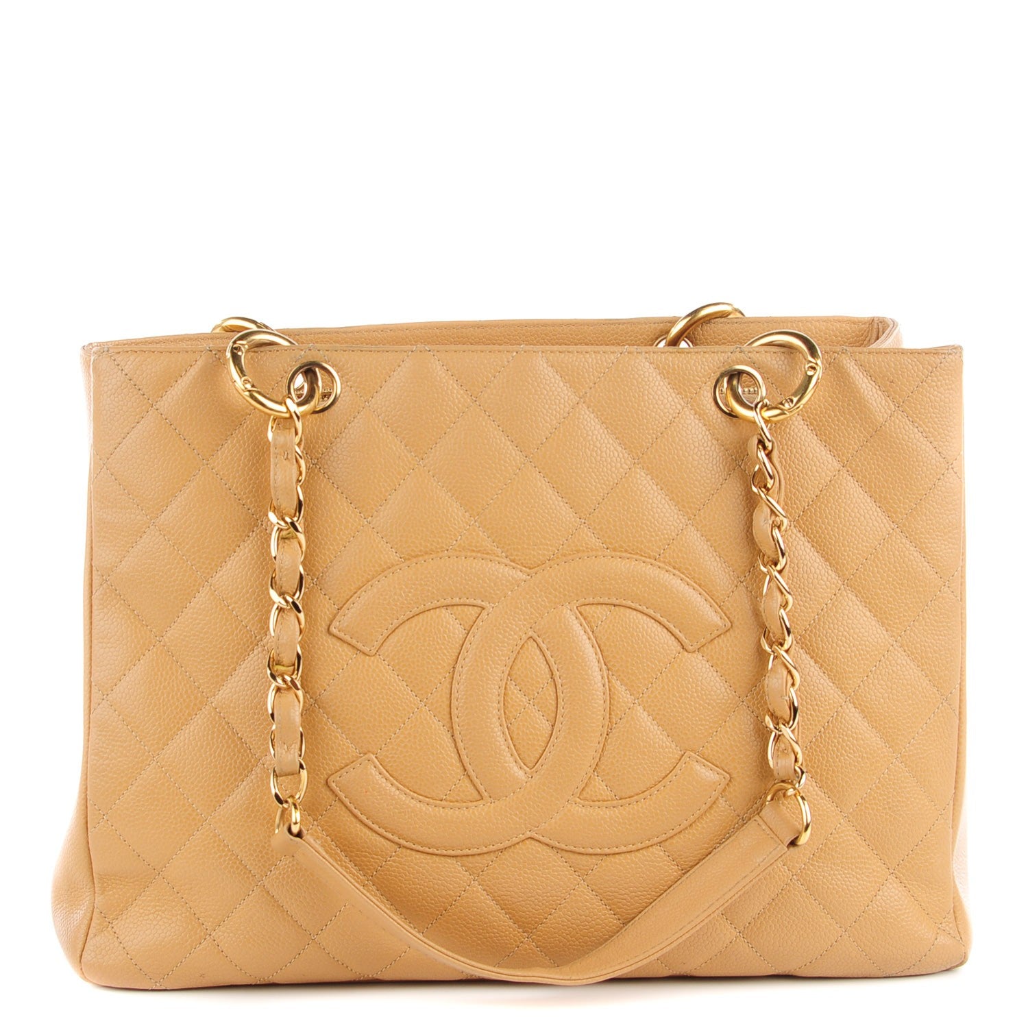 Chanel Caviar Quilted Grand Shopping Tote GST Beige 1 of 7