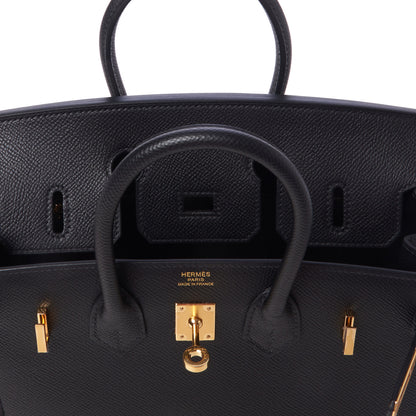 Hermes Madame Calfskin Birkin Sellier 25 Black 16 of 31