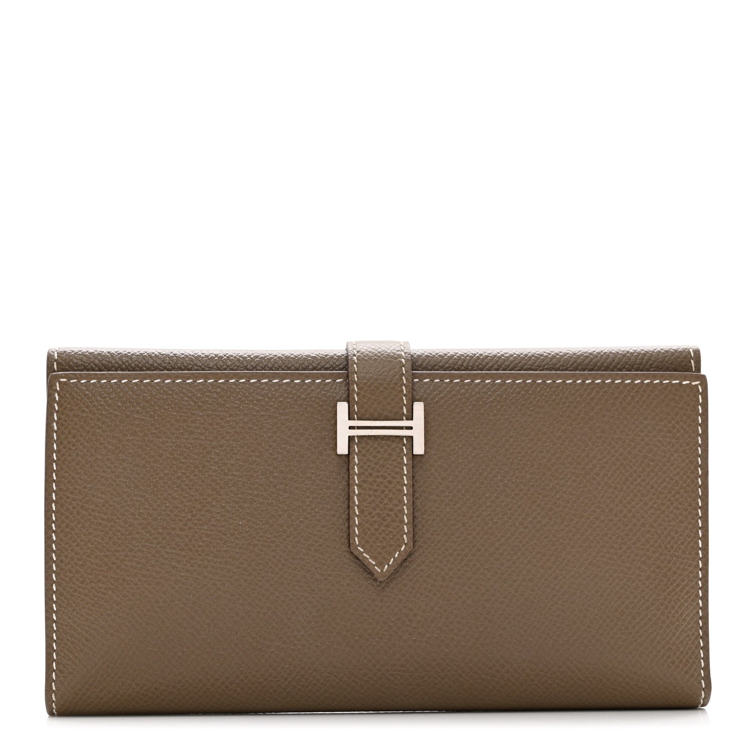Hermes Epsom Bearn Gusset Wallet Etoupe 1 of 9