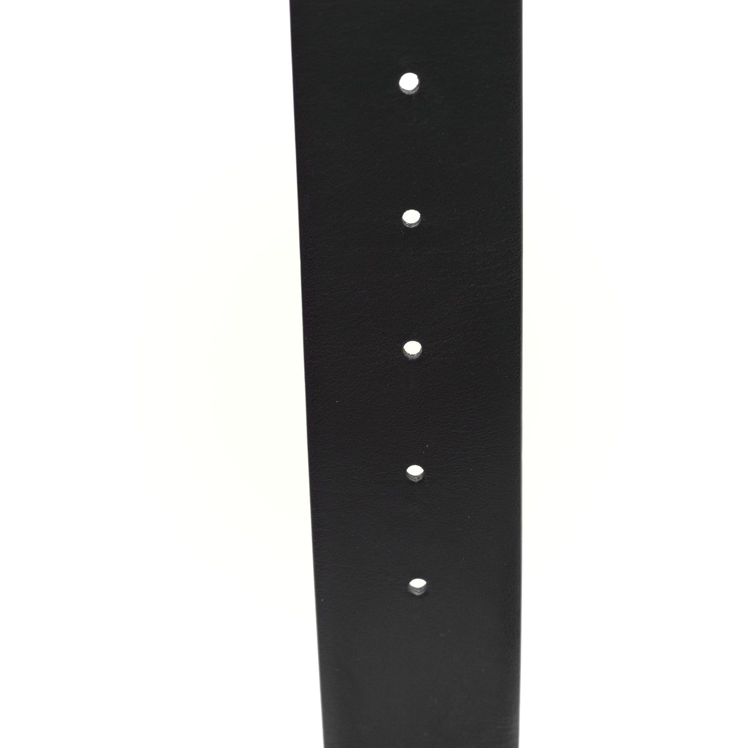 Valentino Garavani Glossy Calfskin Monochrome VLogo Belt 85 34 Black 5 of 5