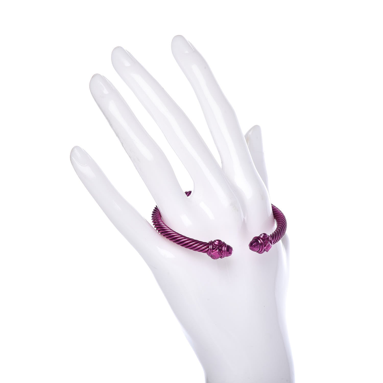 David Yurman Aluminum 5mm Renaissance Bracelet Dark Pink 2 of 5