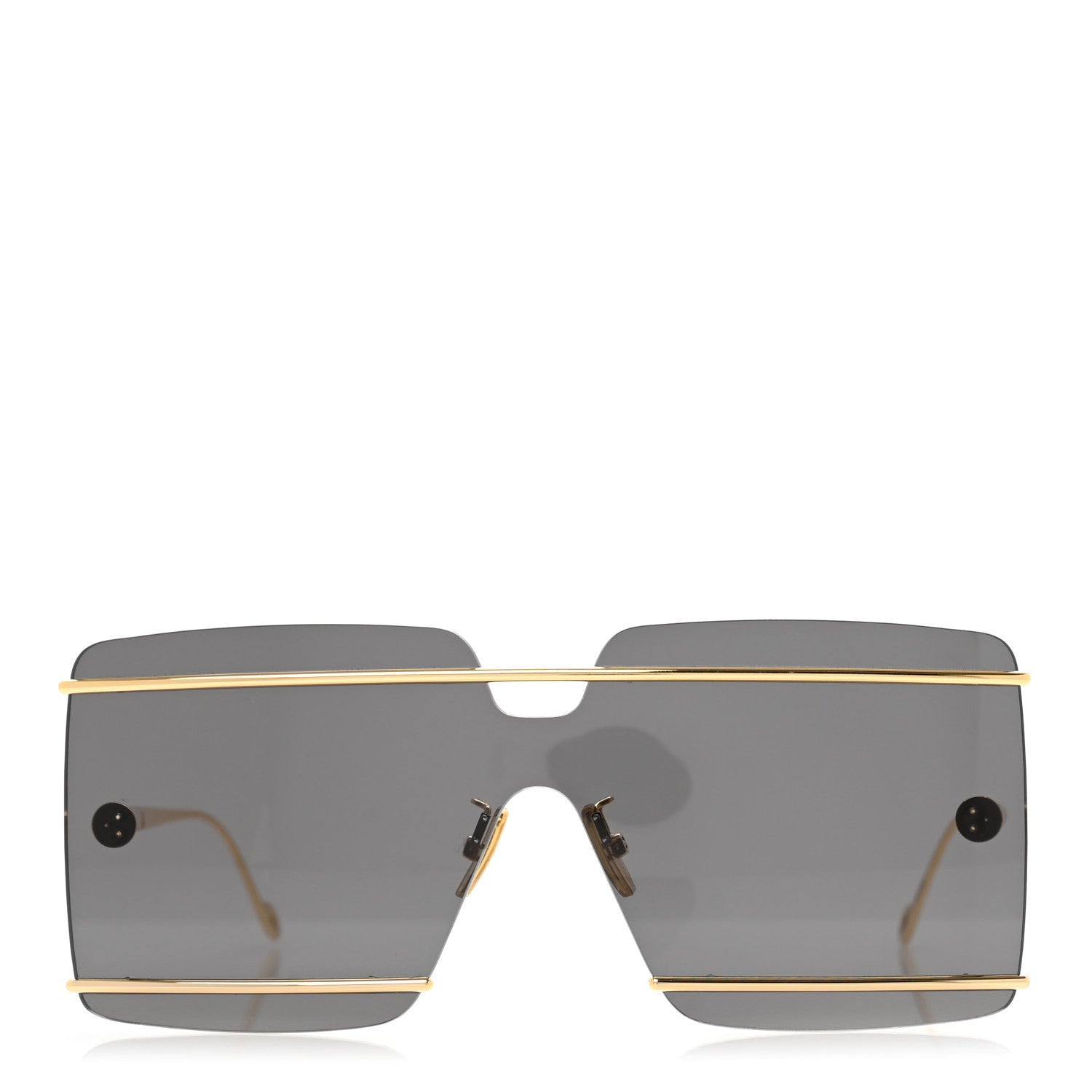 Loewe Metal Rimless Bar Shield Sunglasses LW40073U Gold Black 2 of 9