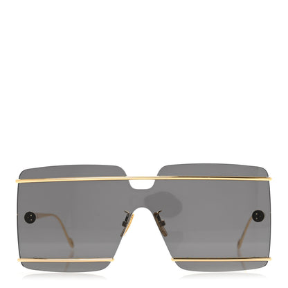 Loewe Metal Rimless Bar Shield Sunglasses LW40073U Gold Black 2 of 9
