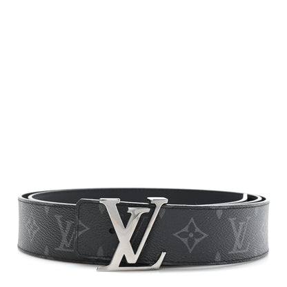 Louis Vuitton Monogram Eclipse Taigarama 40mm LV Initiales Reversible Belt 120 48 Black 1 of 6