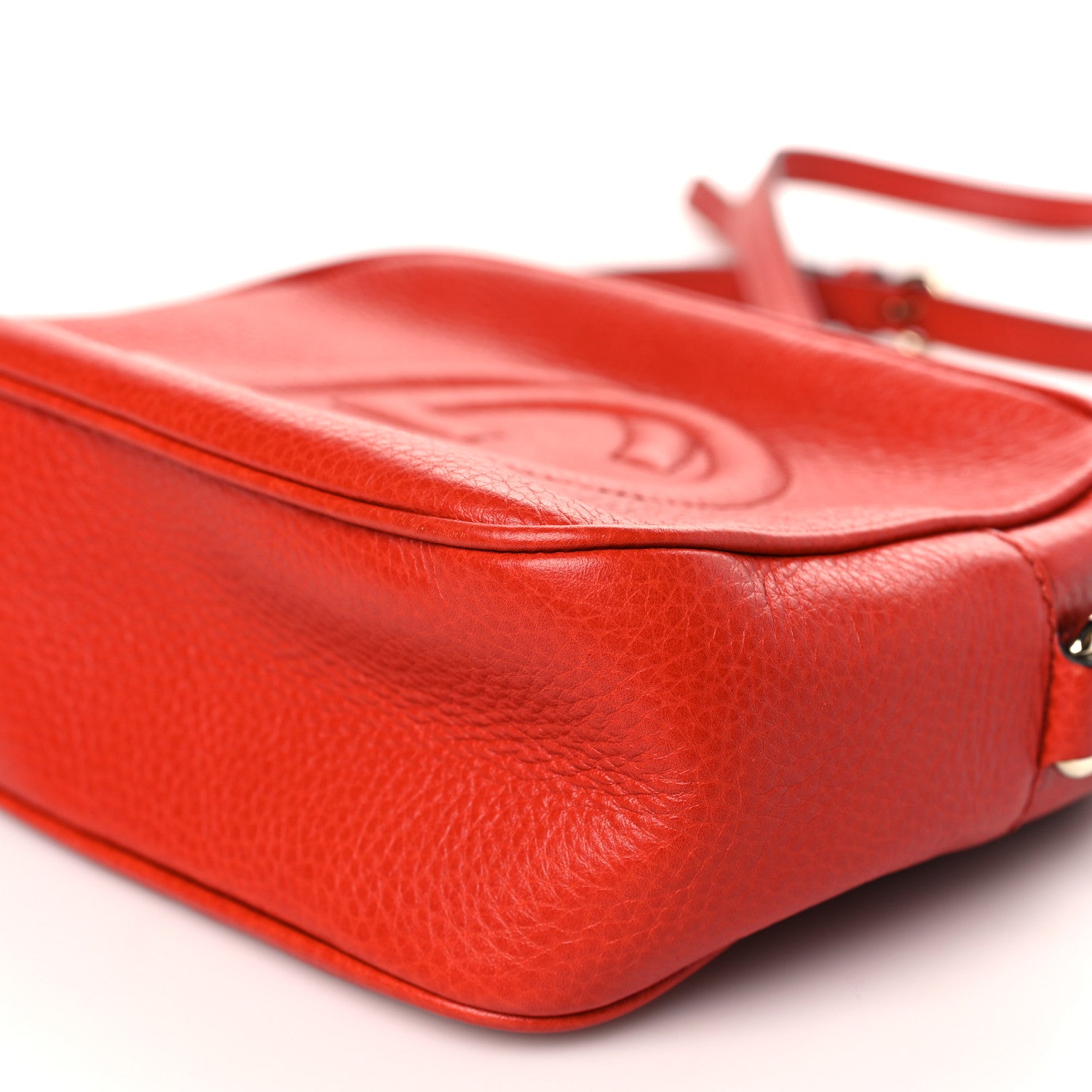 Gucci Pebbled Calfskin Small Soho Disco Bag Vibrant Red 9 of 10