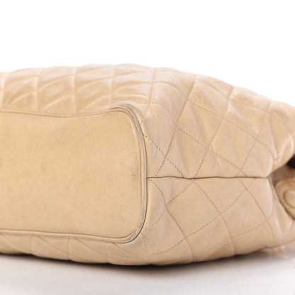 Chanel Lambskin Quilted Shoulder Bag Beige 7 of 12