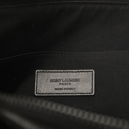 Saint Laurent Calfskin Crocodile Embossed iPad Case Black 6 of 7
