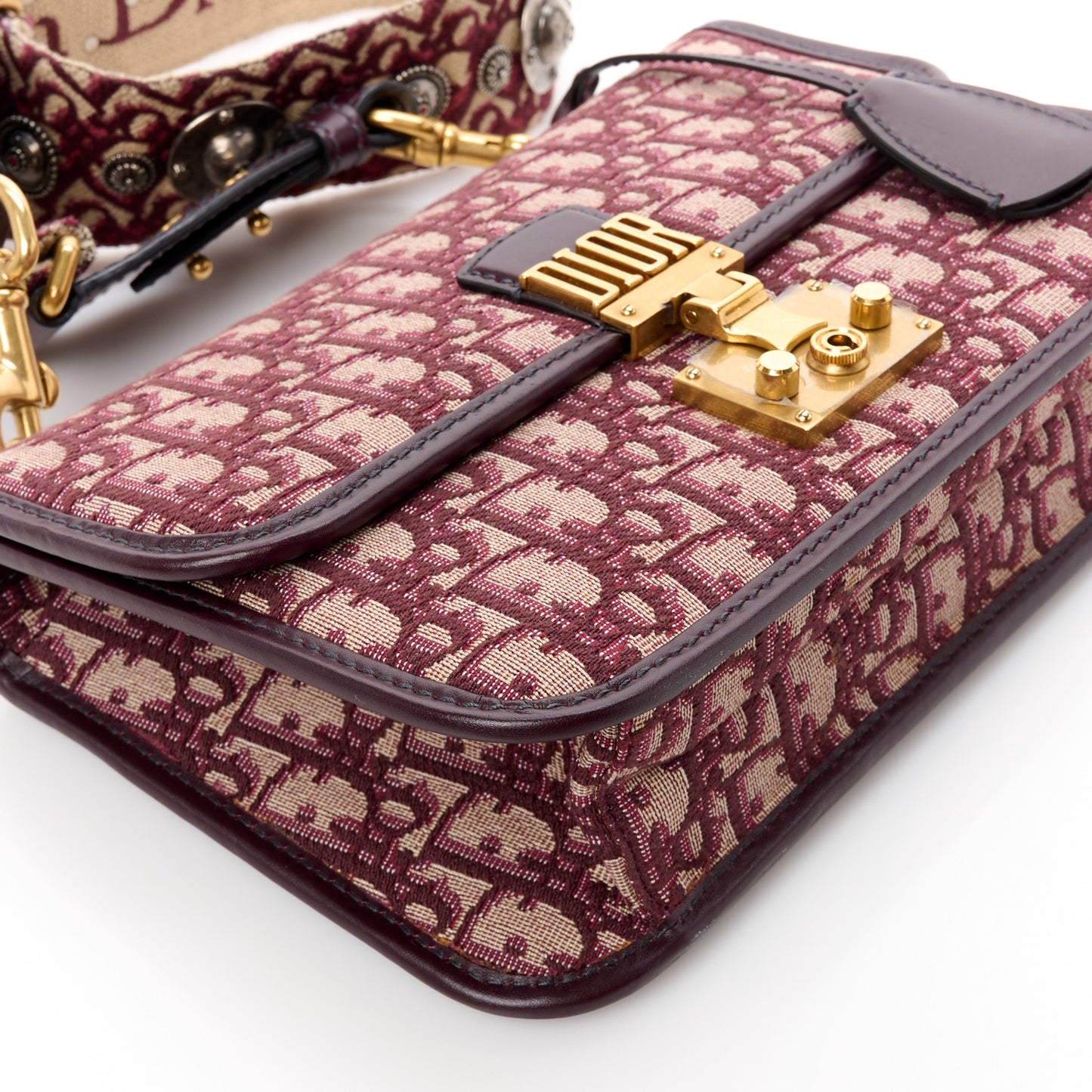 Oblique Dioraddict Flap Bag Burgundy