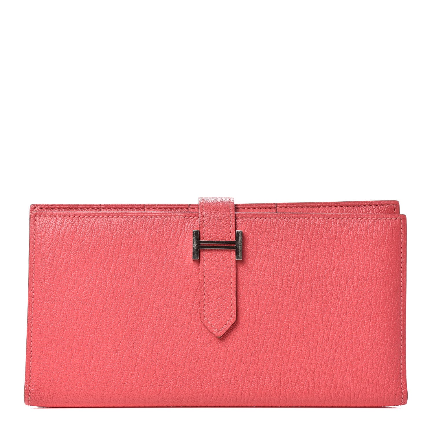 Hermes Chevre Mysore Bearn Gusset Wallet Rose Azalee 1 of 6