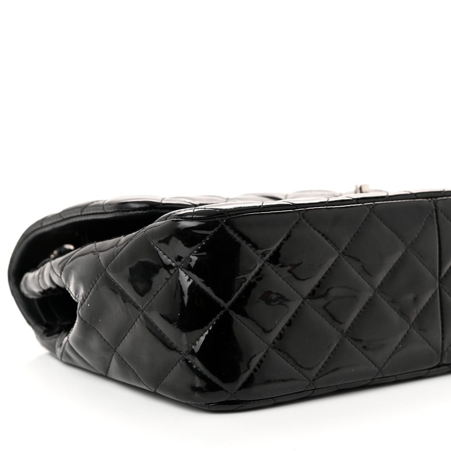 Chanel Patent Quilted Jumbo Double Flap Black 9 of 10