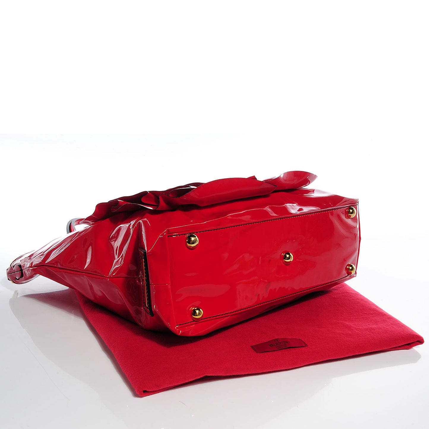 Lacca Patent Petale Tote Red