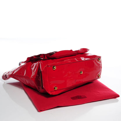 Valentino Garavani Lacca Patent Petale Tote Red 5 of 9