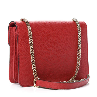 Gucci Dollar Calfskin Small Interlocking G Shoulder Bag Red 3 of 10