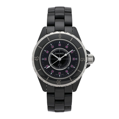Chanel Stainless Steel Ceramic Ruby 33mm J12 Quartz Watch Black 1 of 4
