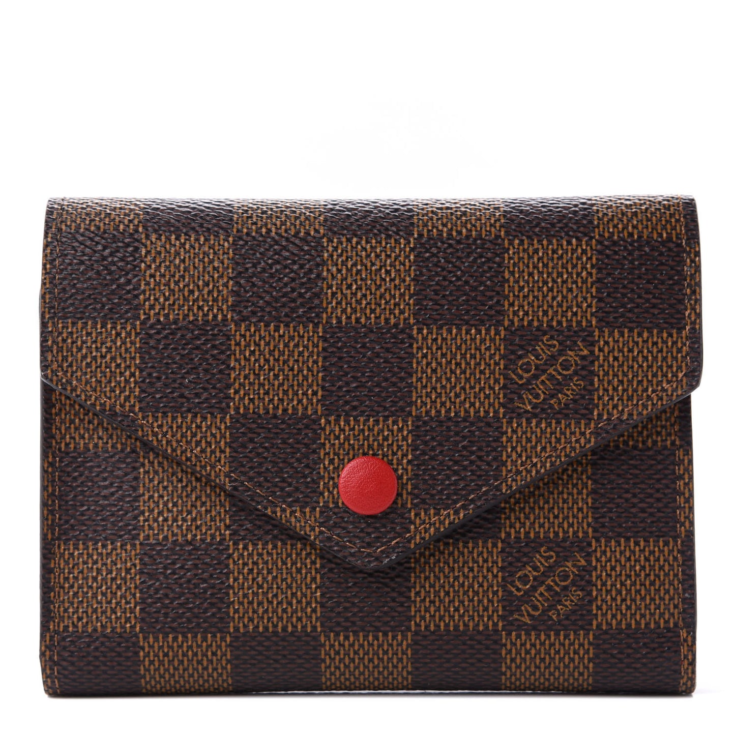 Damier Ebene Victorine Wallet Red